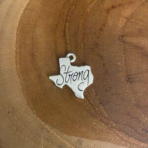 RETIRED Texas Strong Charm, Sterling Silver